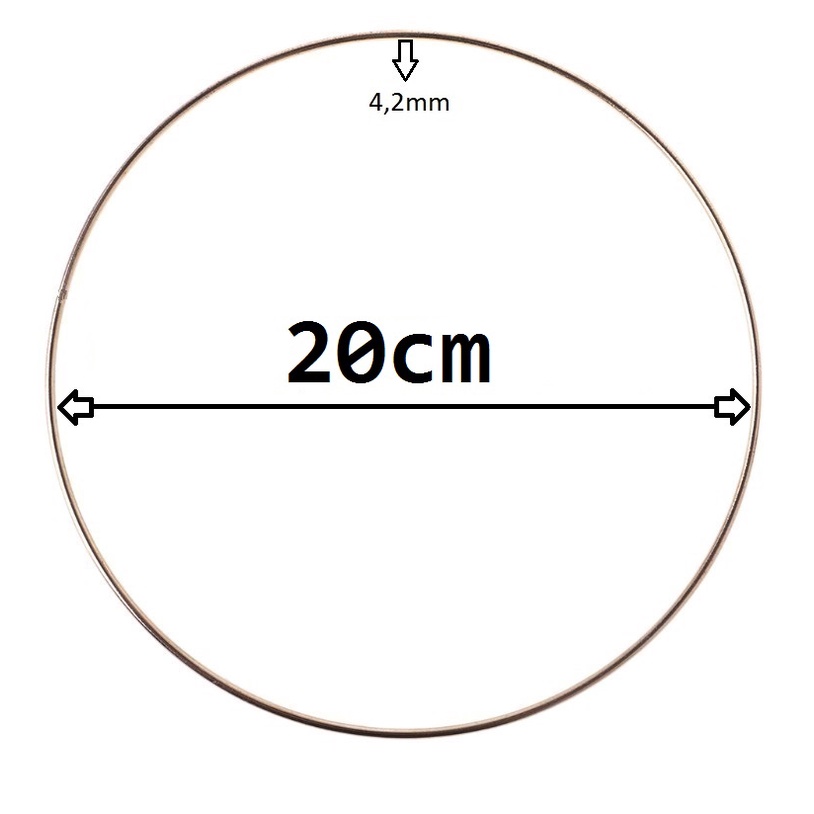 Kit 2 Aros 20cm de Ferro Para Macramê