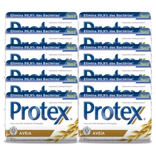 Kit Sabonete em Barra Protex Aveia 85g com 12 unidades em Oferta na Shopee