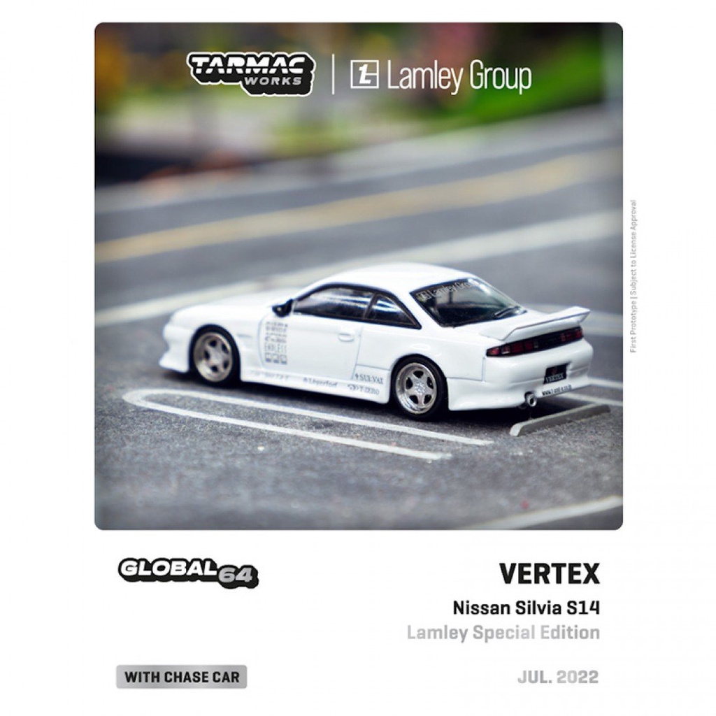 Tarmac Works T64G-018-WH 1/64 VERTEX NISSAN SILVIA S14 BRANCO