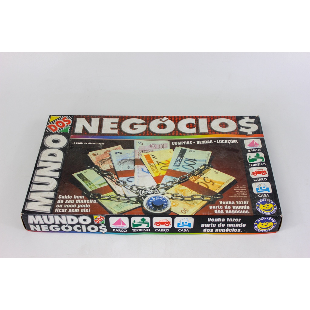 Jogo Tabuleiro Mundo dos Negócios - tipo banco imobiliário
