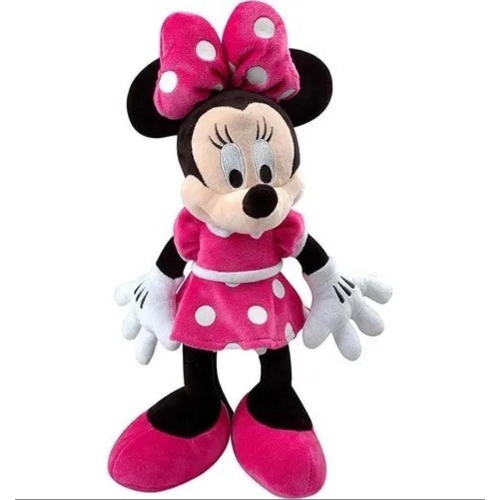 Pelúcia Minnie Rosa Laço 40cm | Shopee Brasil