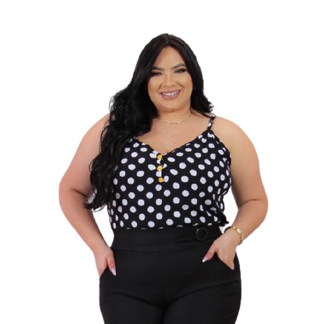 Blusa Plus Size em Viscose com Nó