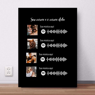 Placa Spotify Música do Casal Personalizada 2 - Namorados 56