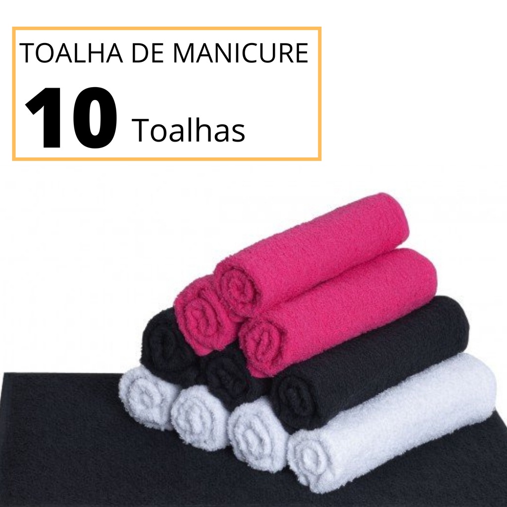 Jogo c/ 15 Toalhas Lavabo Manicure 275g/m² 28x45cm