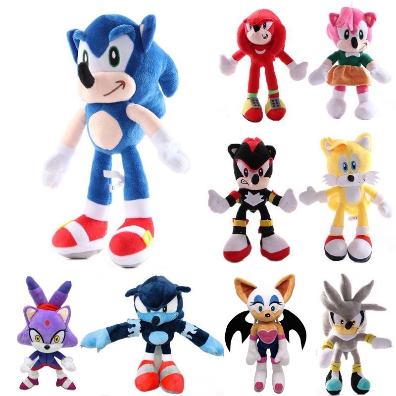 25-30cm Super Sonic The Hedgehog Soft Stuffed Plush Boneca Jogo de