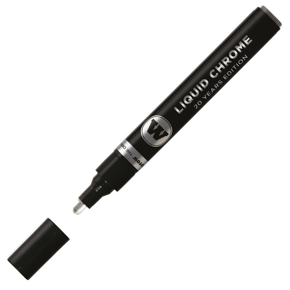 Caneta Marcador MOLOTOW Liquid Chrome 4mm Prata Cromado