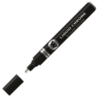 Caneta Marcador MOLOTOW Liquid Chrome 4mm Prata Cromado