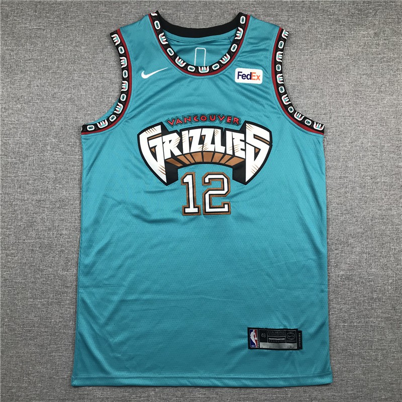 Camisa Nba Memphis Grizzlies No . Impressão De Colete Verde Esportivo Morant 12