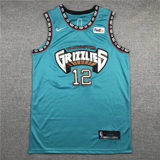 Camisa Nba Memphis Grizzlies No . Impressão De Colete Verde Esportivo Morant 12