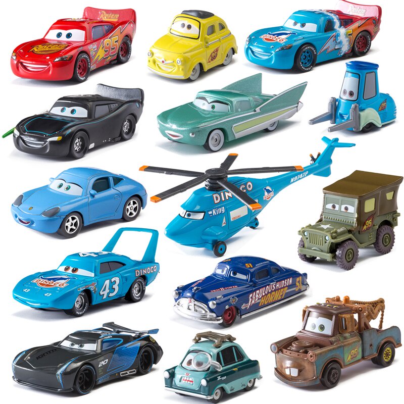 DN Pixar Carros 2 Relâmpago Mcqueen O Rei 1 : 55 Modelo Diecast Metal ...
