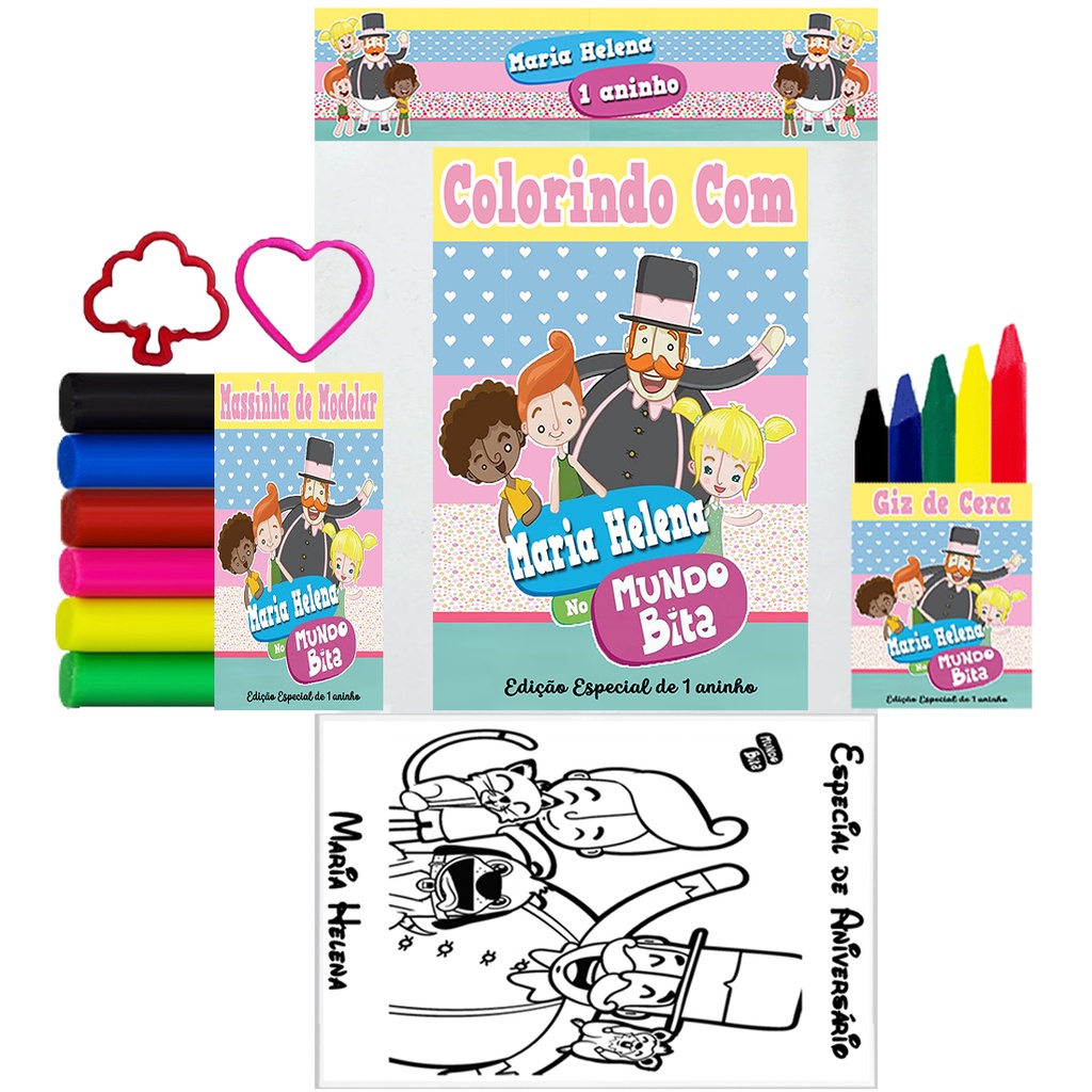 Revista Galinha Pintadinha Passatempos colorir com etiqueta adesiva, lápis  de cor + massinha com forminhas para modelar em Promoção na Americanas