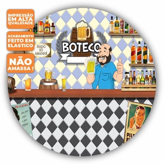 Painel Reto Tecido Festa Boteco Bar Xadrez 3d 2x1,5m