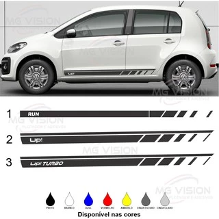 Adesivo Faixa Lateral do carro Vw Up E Up Tubro