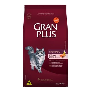 Ração GranPlus Gatos Castrados Salmão e Arroz