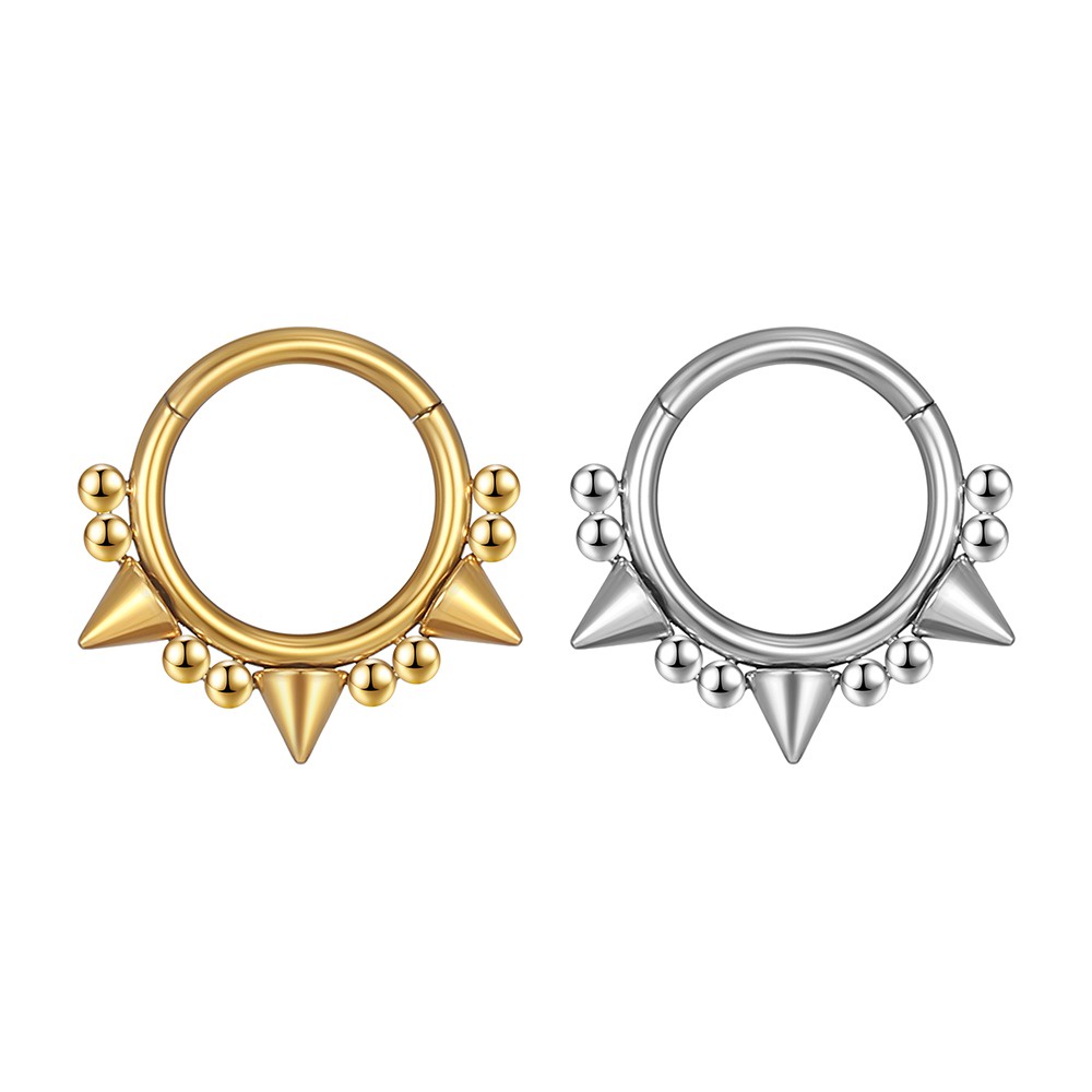 Piercing Argola Aço Cirúrgico Spikes | Septril, Rook, Conch, Nariz ...