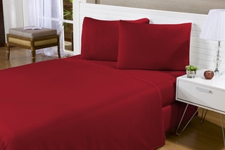 Lencol Solteiro Avulso Elastico 1 peca vermelho