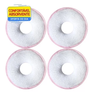 Kit 4 Rosquinhas De Amamentação Absorventes Seios Lavável