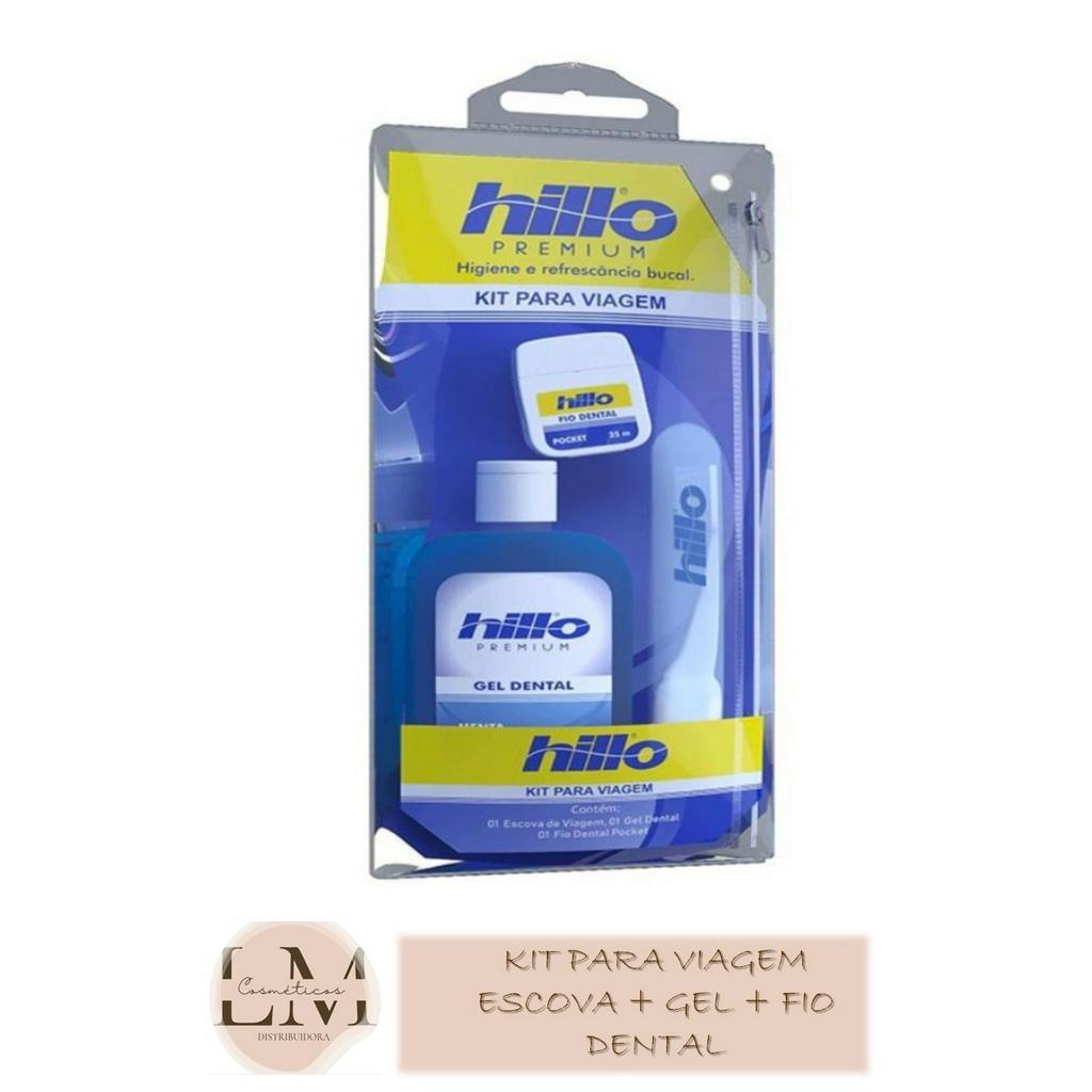 KIT PARA VIAGEM ESCOVA FIO DENTAL 25M E GEL DENTAL 60G