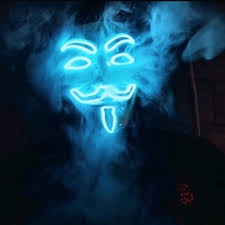 Halloween - Máscara com LED - V de Vingança - Anonymous