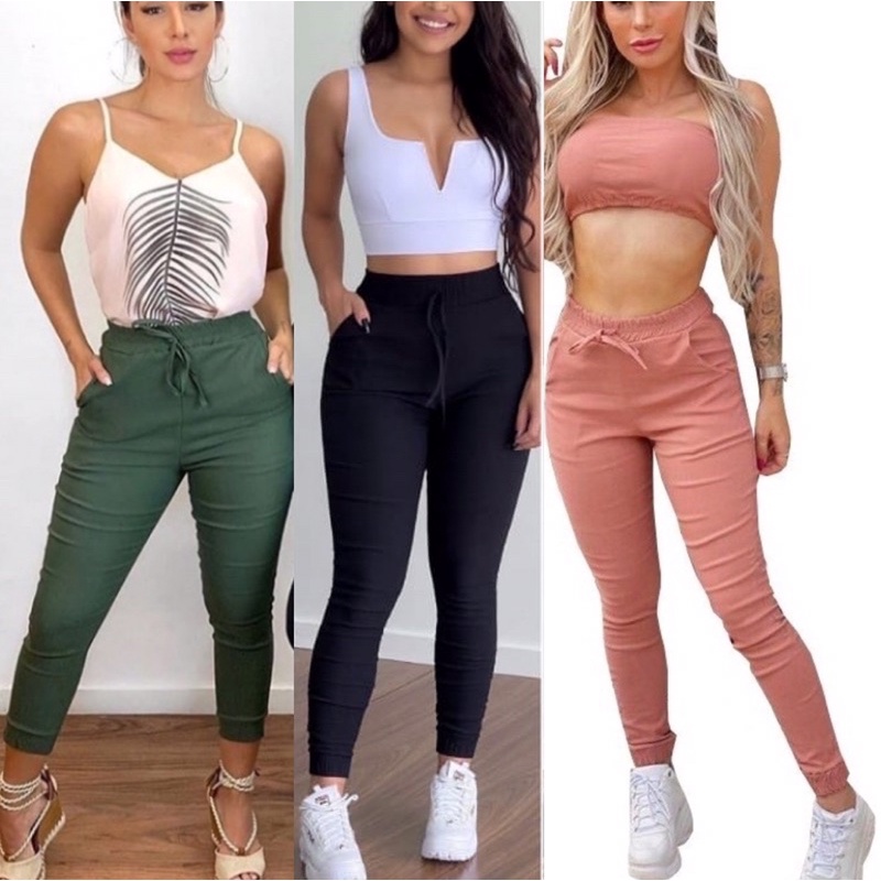 Calça feminina bengaline elastico na cintura bolso na frente jogger - filo  modas - Calça Feminina - Magazine Luiza