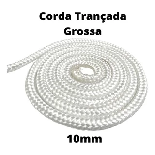 Corda Grossa Náutica Trançada 10mm para Cargas - 10m