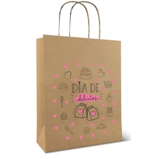 Sacolas Saco com Alça Doces Doceria Delivery 10/20 ou 50 unidades Tamanho (P, M e G) Direto da Fábrica