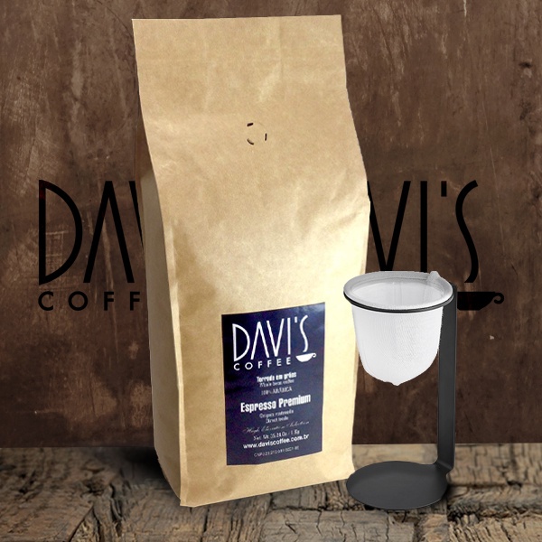 Mini Coador + Café Grão Espresso 1kg 84pt Davi's | Shopee Brasil