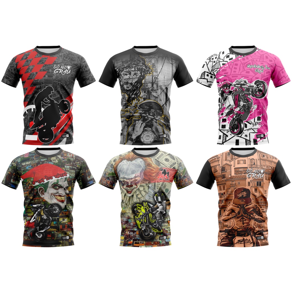 Camiseta de Quebrada Masculina Mandrake Grau Metralha Coringa Camisa Favela  - Preto