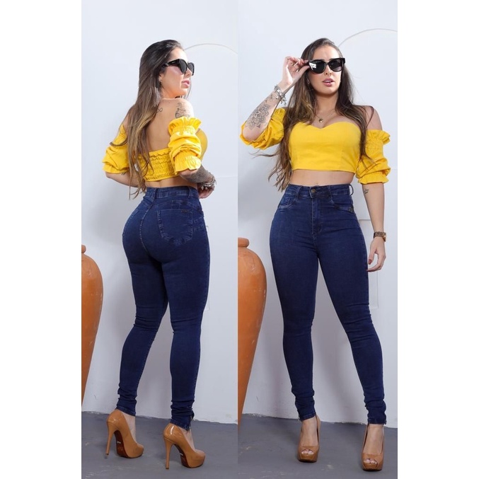 Calça store jeans palazzi