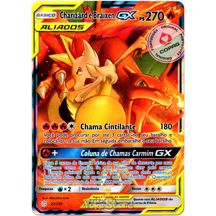 Carta Pokemon Pikachu Gx + 20 Cartas Vmax V Aliados Gx Shiny
