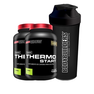 Kit 2x Termogênico sabor Limão 120g + Coqueteleira - Bodybuilders