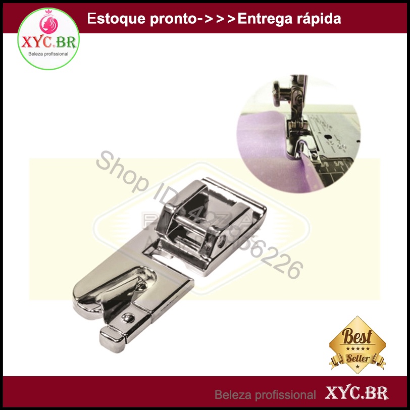 Calcador Bainha Enrolada 3mm Sapata Bainha 3mm maquina domestica Bainha