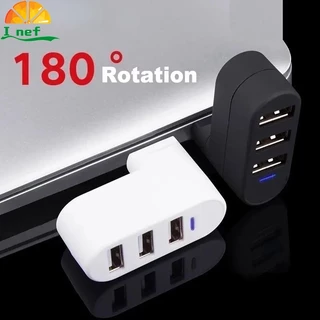 1 Pç Mini HUB Splitter/Extensor De Rotação De 180 ° USB 2.0 Com Três Portas