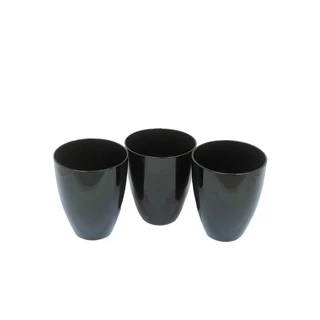 Kit 6 Copos De Vidro Preto, Lindo Moderno Muito Barato