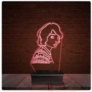 Abajur Luminária Acrílico Led - Mike Stranger Things