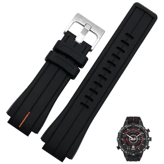 Pulseira De Borracha De Silicone Para Relógio Timex T2N720 T2N721 TW2T76300 Convexa À Prova D'água 16mm