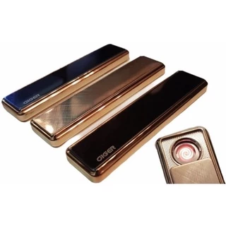 Kit Atacado [10 unidade ]Isqueiro Usb Elétrico Ecológico Recarregável Flip Slide Luxo