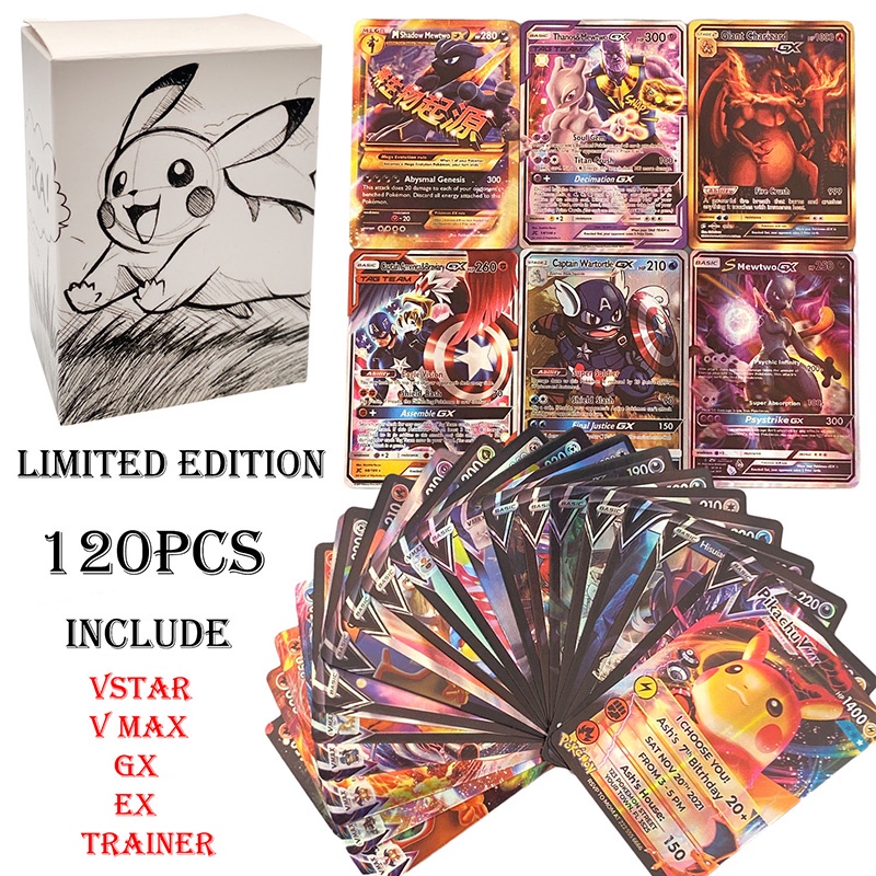 Lote 30 Cartas Pokémon Gx, v, Vmax Cards Fortes E Brilhantes em Promoção na  Americanas