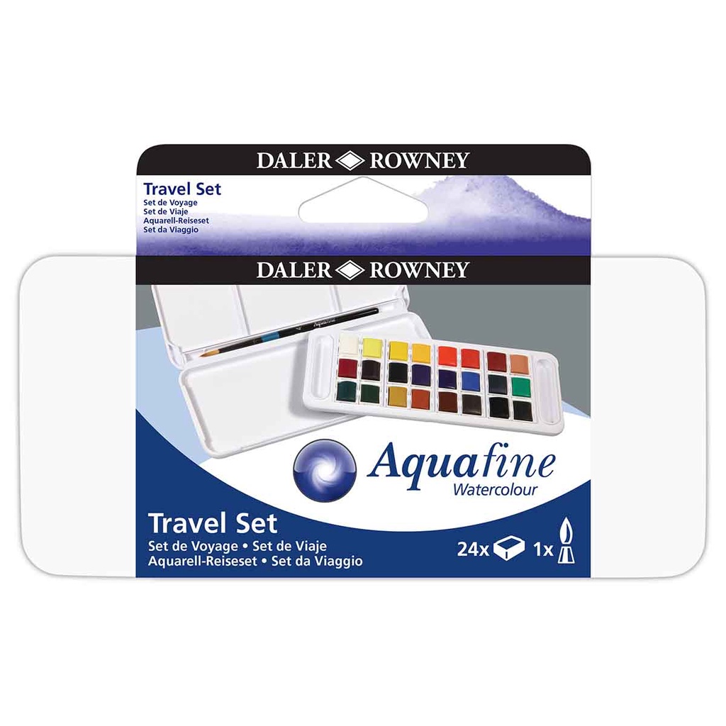 Aquarela Pastilha Aquafine Daler Rowney 24 Cores