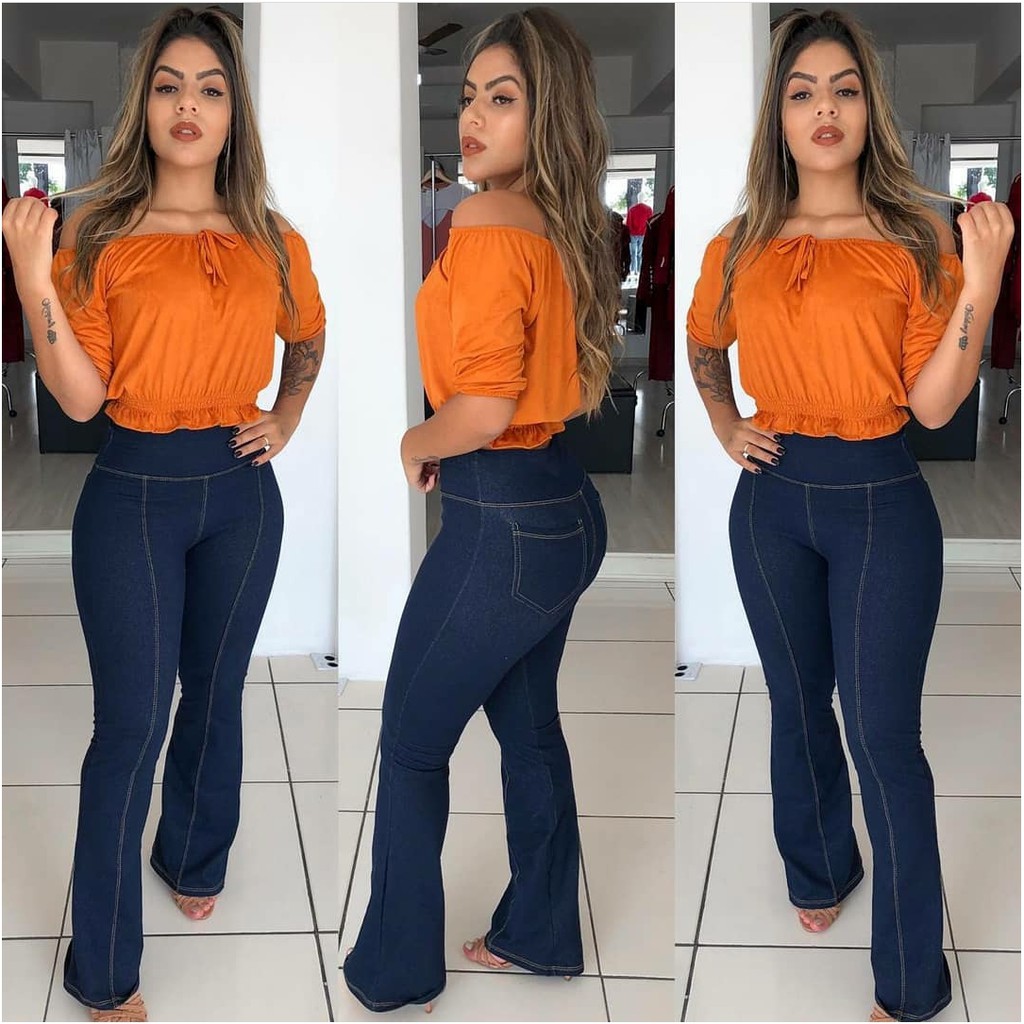 Calça jeans hot sale feminina barata flare