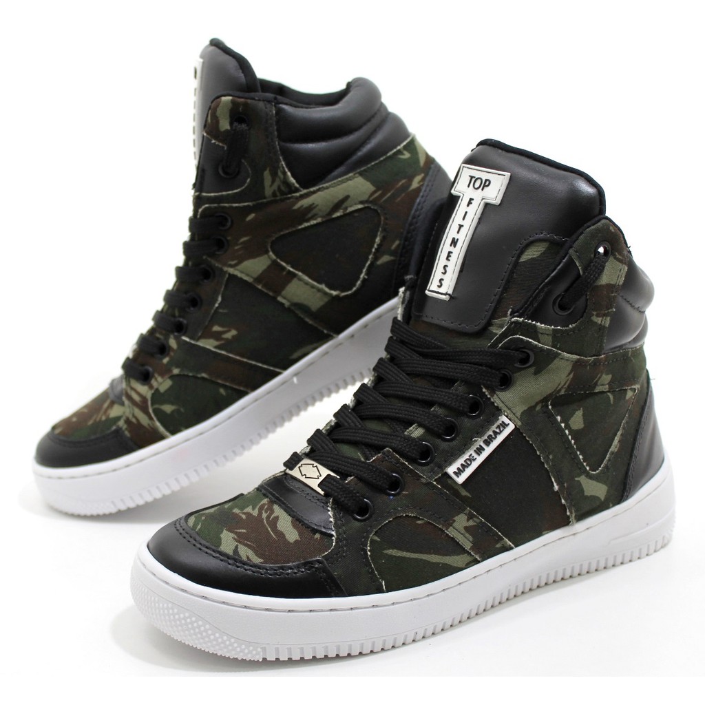 Tenis camuflado hot sale cano alto