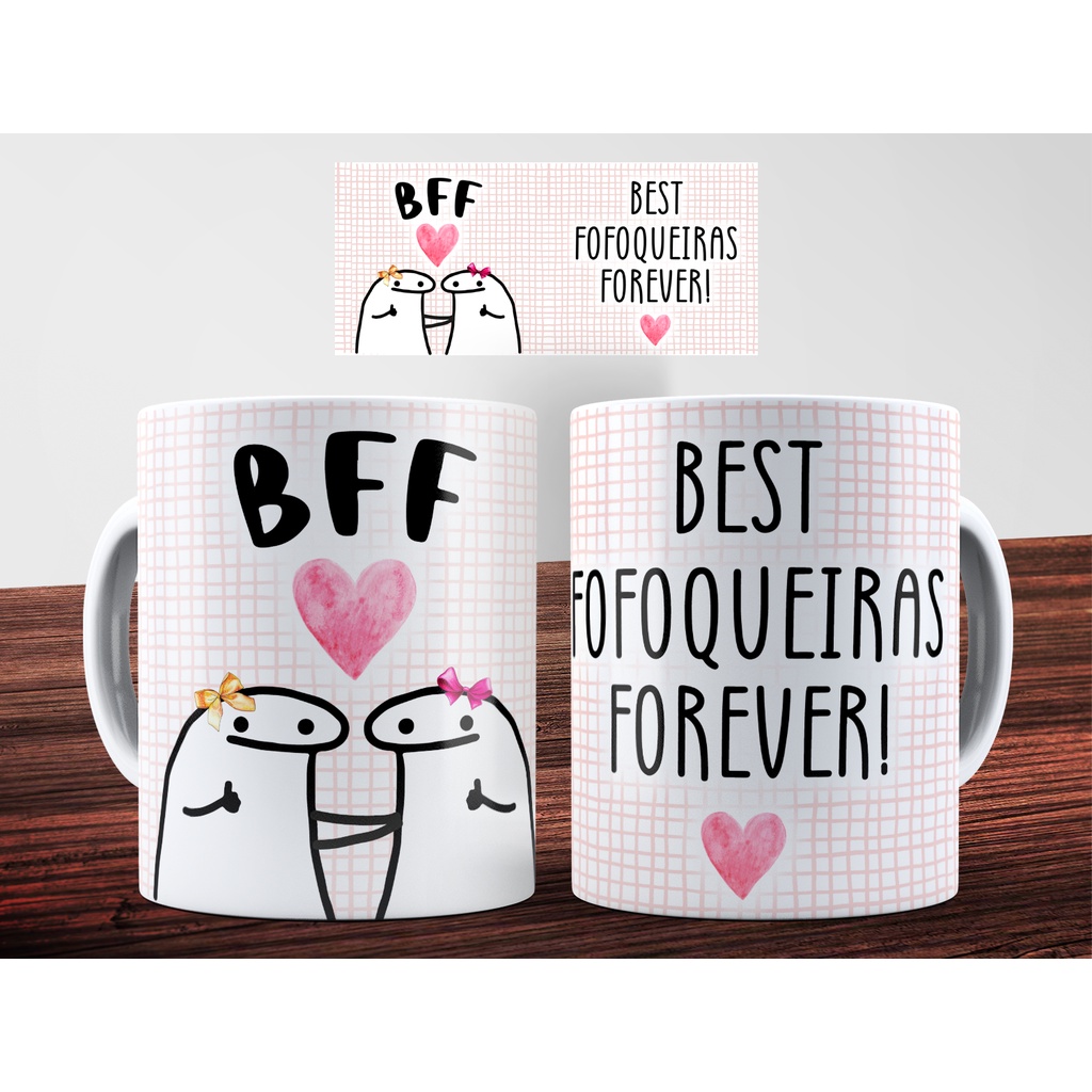 Caneca Best Friend BFF Best Fofoqueiras Forever Bentô