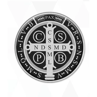 Adesivo Medalha De São Bento Grande Resinado 12 X 12 Cm