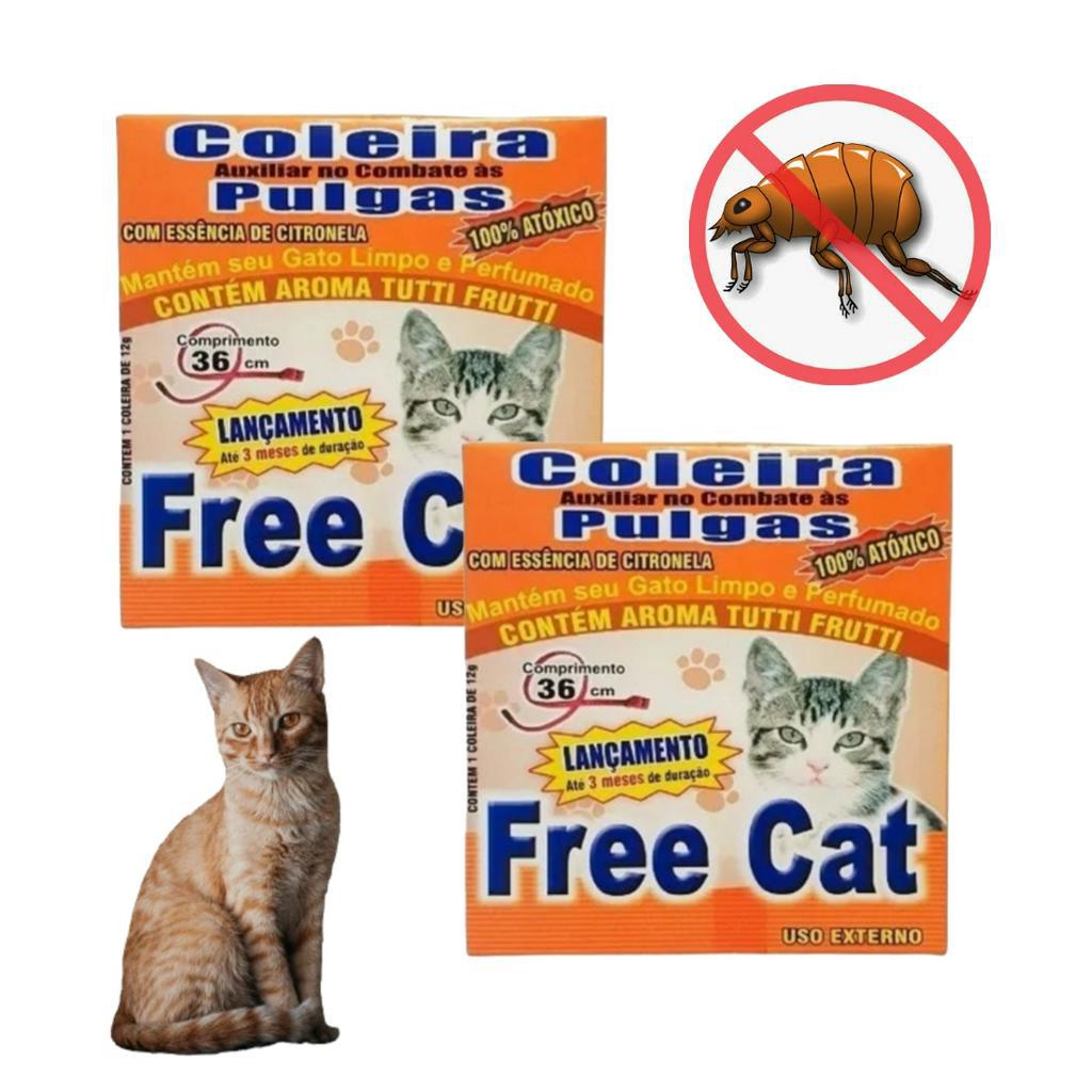 2 Coleira Anti Pulga Gato Cachorro Pet