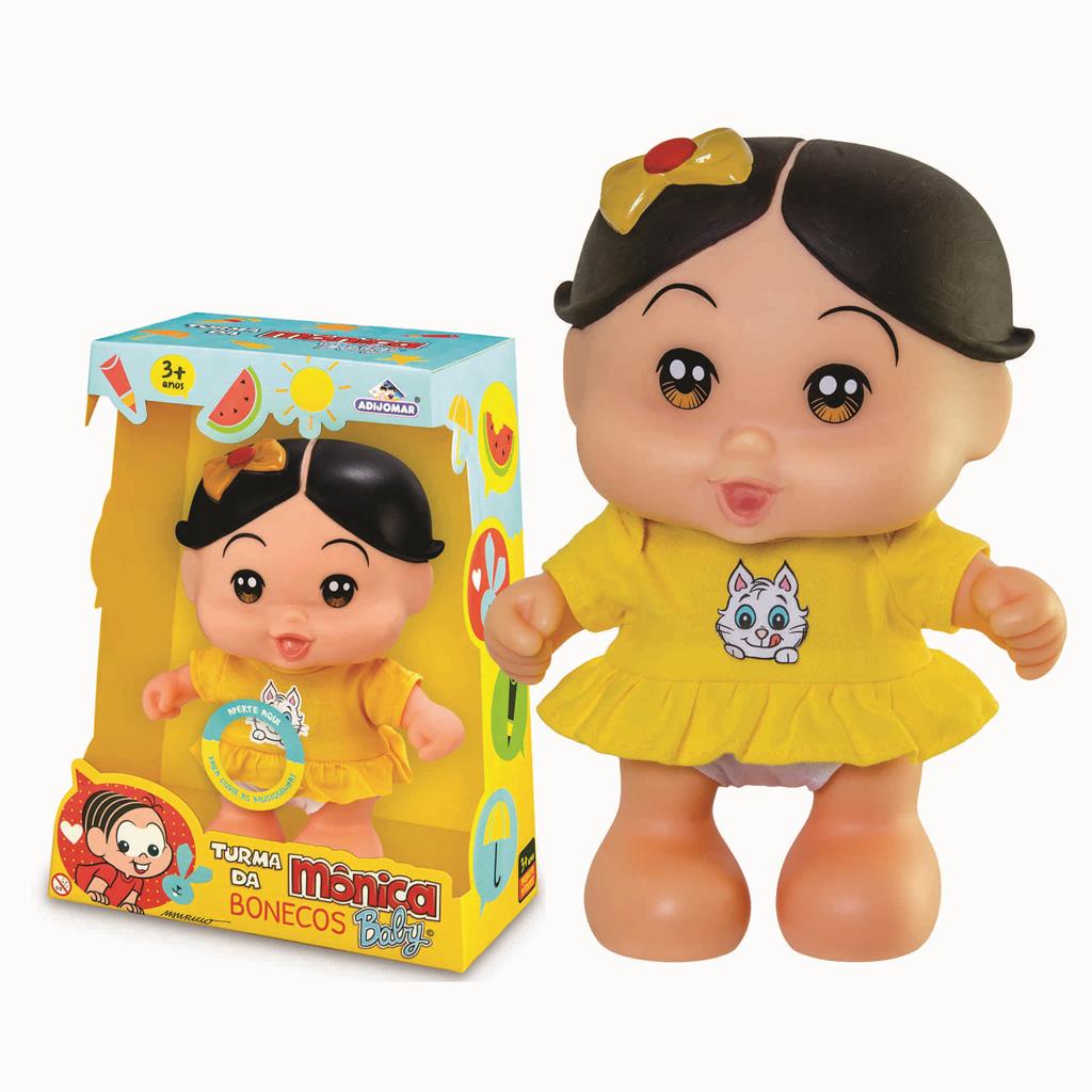 BONECA MAGALI TURMA DA MONICA BABY BRINQUEDO com DISPOSITIVO SONORO FALA FRASES