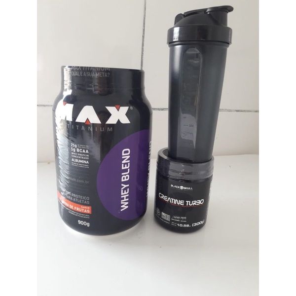 Combo Whey Blend + Creatina + Coqueteleira