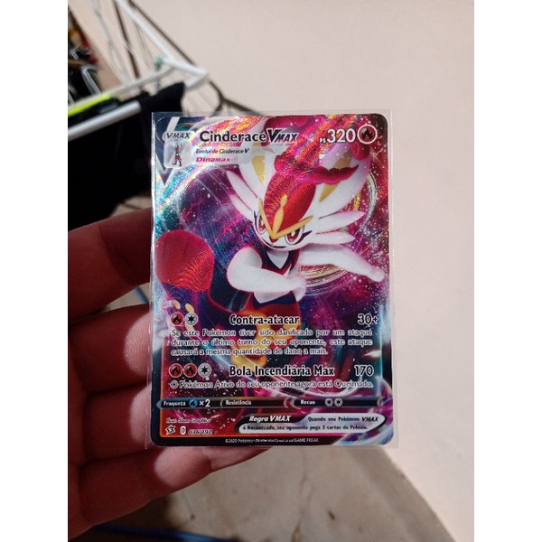 Carta Pokemon Original Copag Cinderace Vmax - Destinos Brilhantes