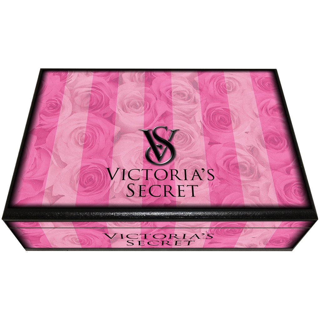 Victoria Secrets - Estojo Porta Joias Relógios Maquiagem Tatuagem MDF