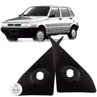 Acabamento Interno Retrovisor Uno Fire 2000 a 2003 Com Furo 4 Portas
