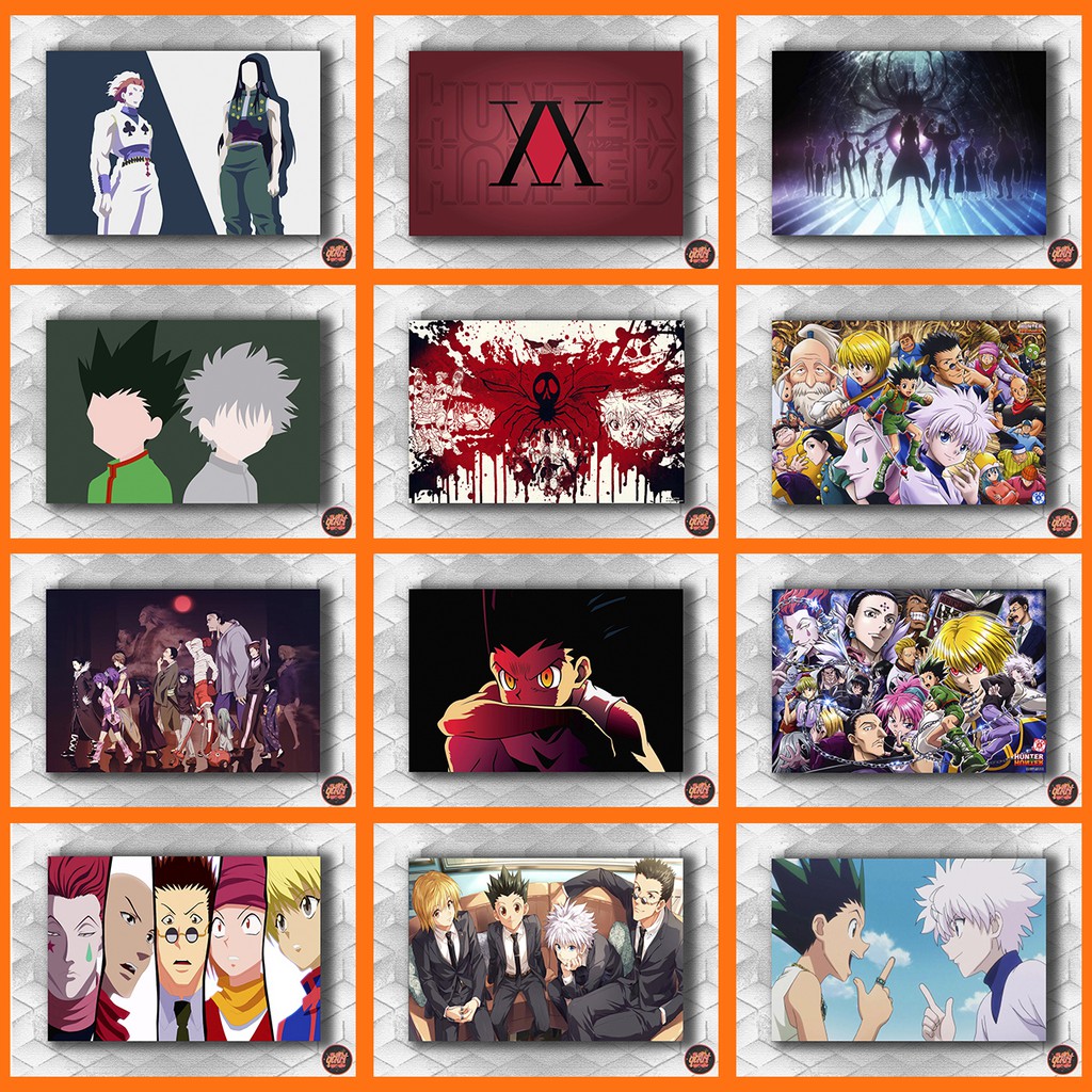 Quadro Metalizado Gon e Killua hunter x hunter Anime Placa Decorativa